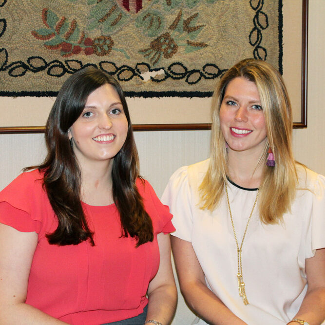 Elizabeth Blackstock (left) and Anne Carlson